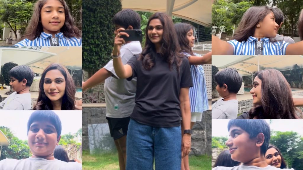 Allu Arjun Wife Allu Sneha Reddy done a Cute Reel with Arha and Ayaan