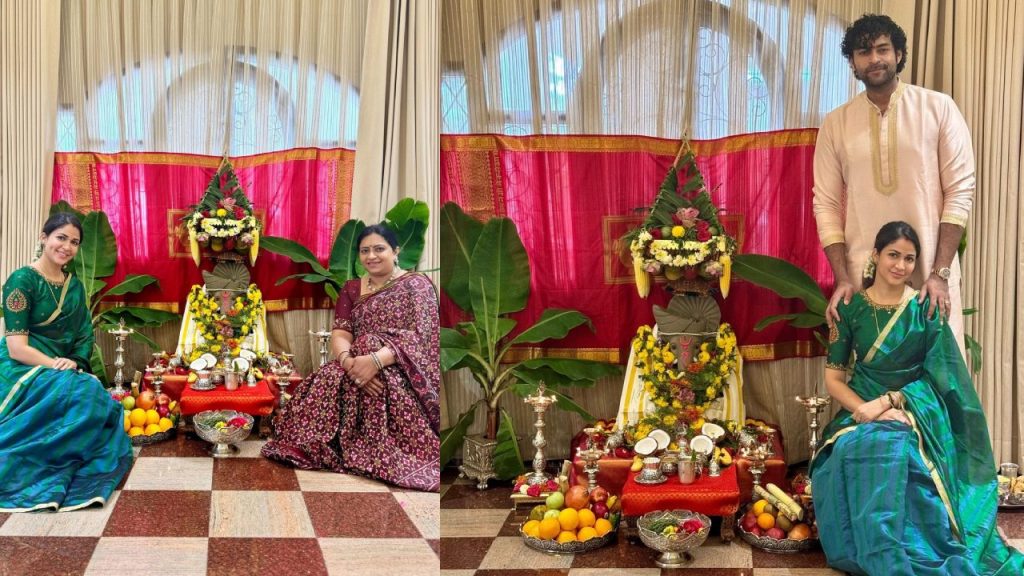 Lavanya Tripathi Celebrated Vinayaka Chavithi with Husband and Family