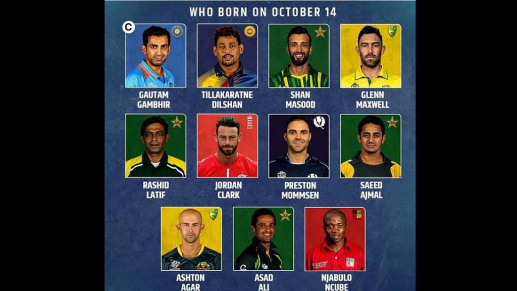 11 cricketers born on october 14