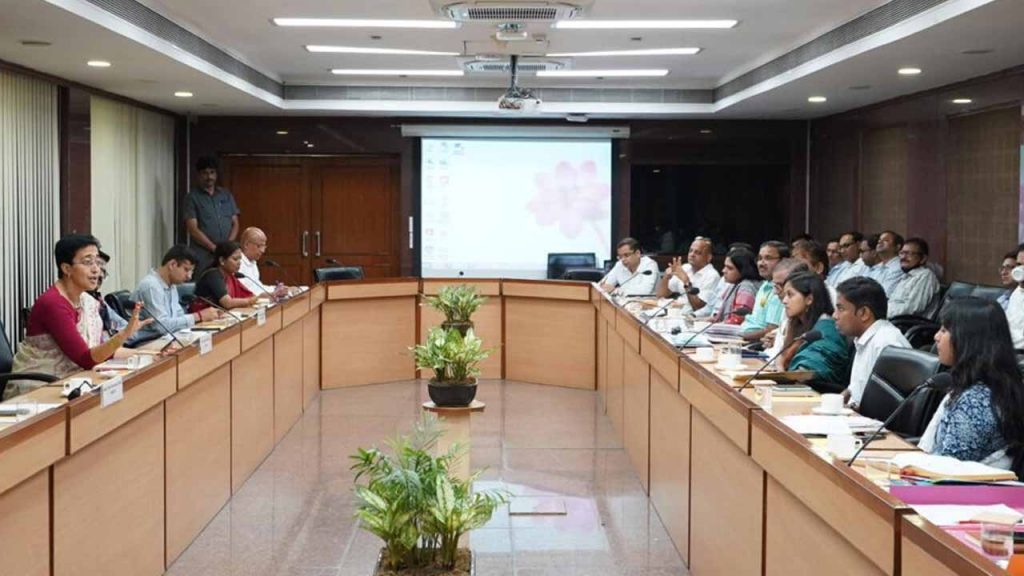 CM Atishi high level meeting on air pollution in Delhi