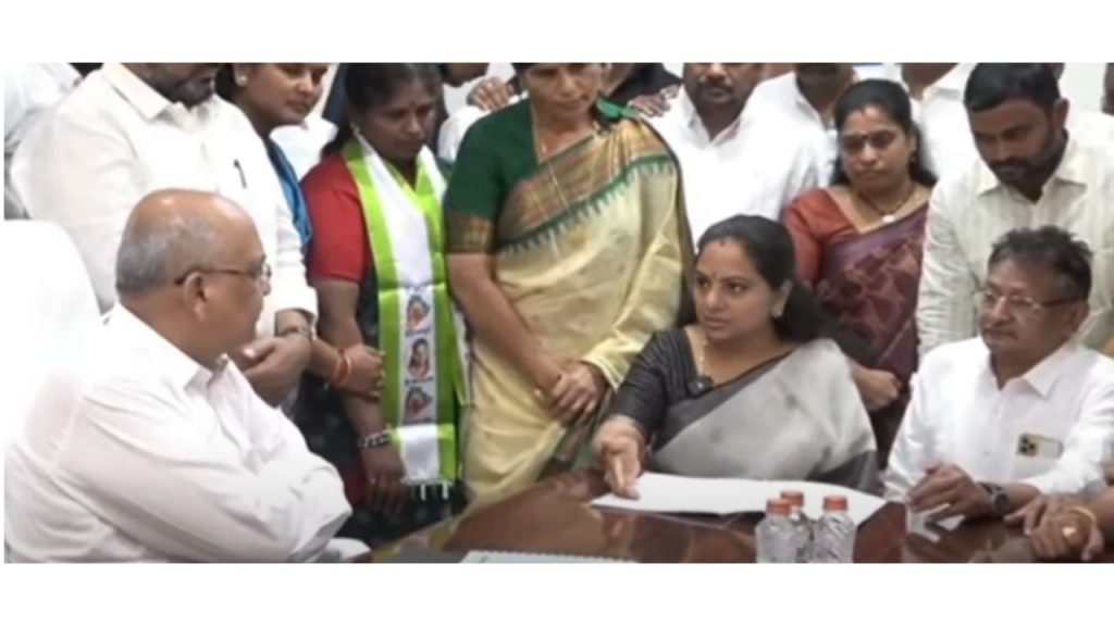 Brs Mlc Kavitha Caste Survey Report To Telangana Bc Commission