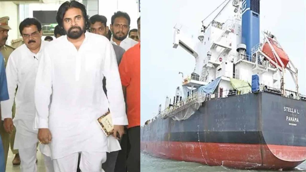 Pawan Kalyan checks in Kakinada port