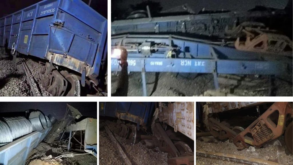 Peddapalli Goods Train Derailed Train Accident