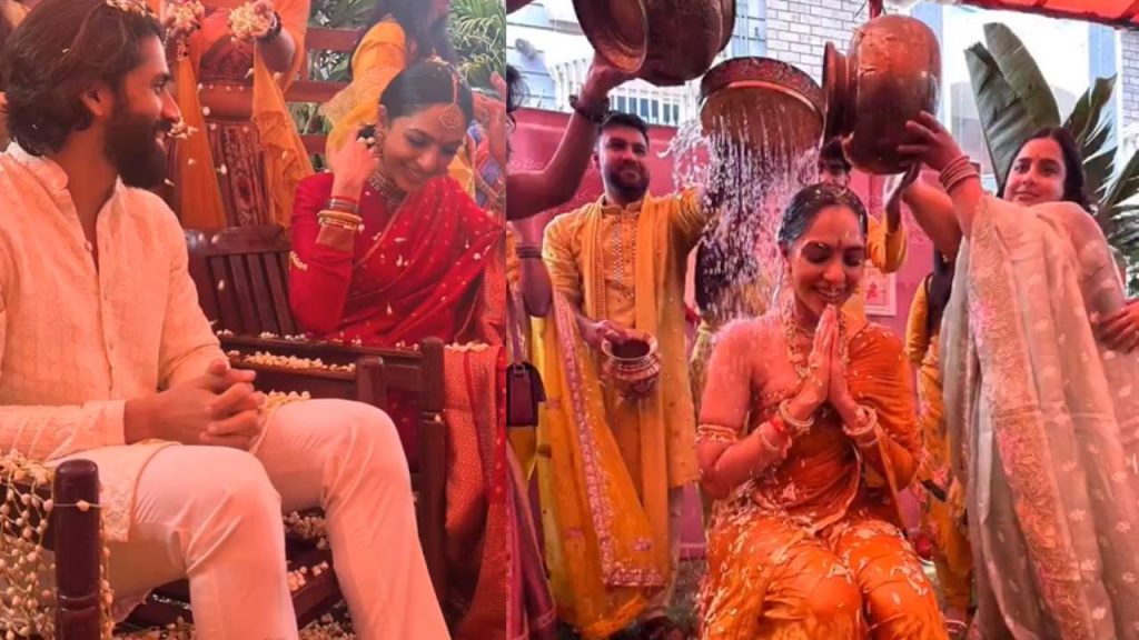Nagachaitanya Sobhita Dhulipala Wedding Works Started Haldi Ceremony Photos goes viral