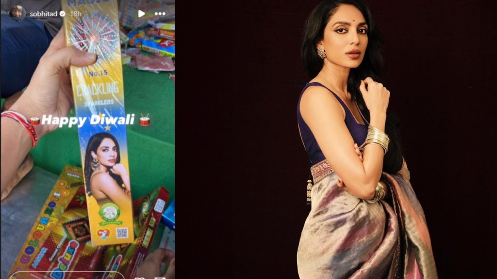 Sobhita Dhulipala shares special Diwali Wishes with a Crackers Box that having her Photo