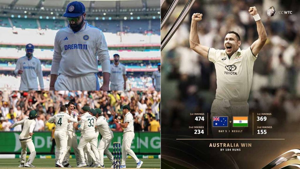 Australia Beat India By 184 Runs