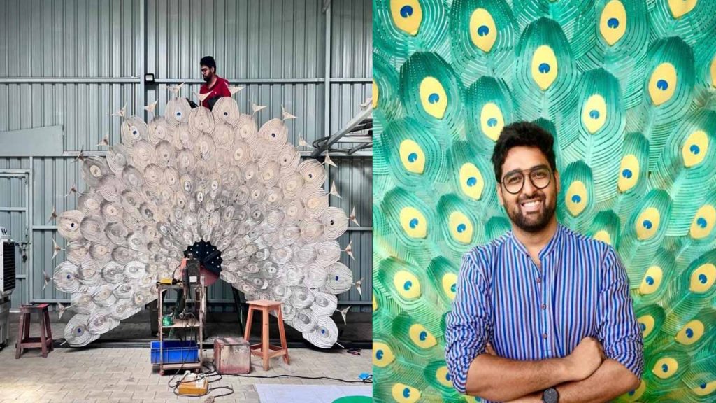 Deval Varma, a young man from Indrapuri, has turned scrap metal into world art