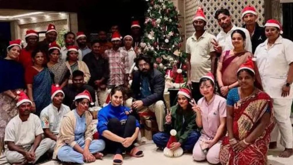 Ram Charan Upasana Christmas Celebrations With Home Team