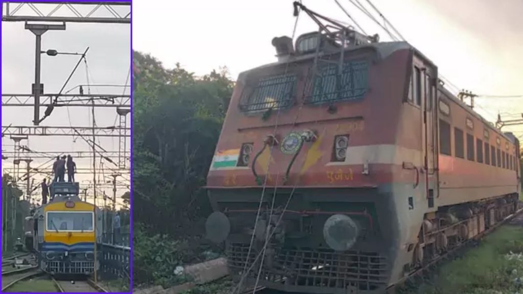 Train Dragged Wires Visakhapatnam Railway Station Ap