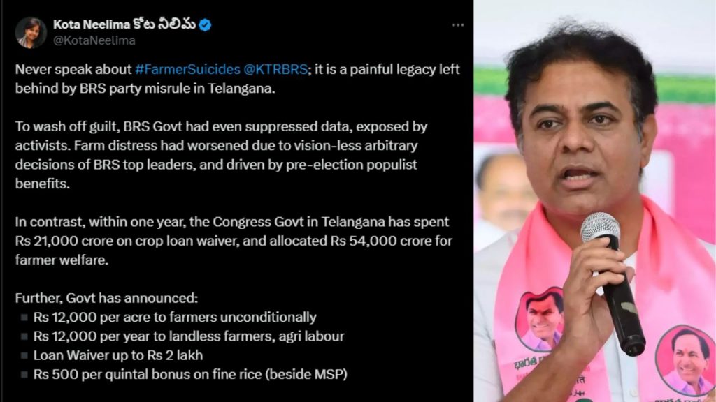 Congress Vs Ktr Kota Neelima Ktr Brs
