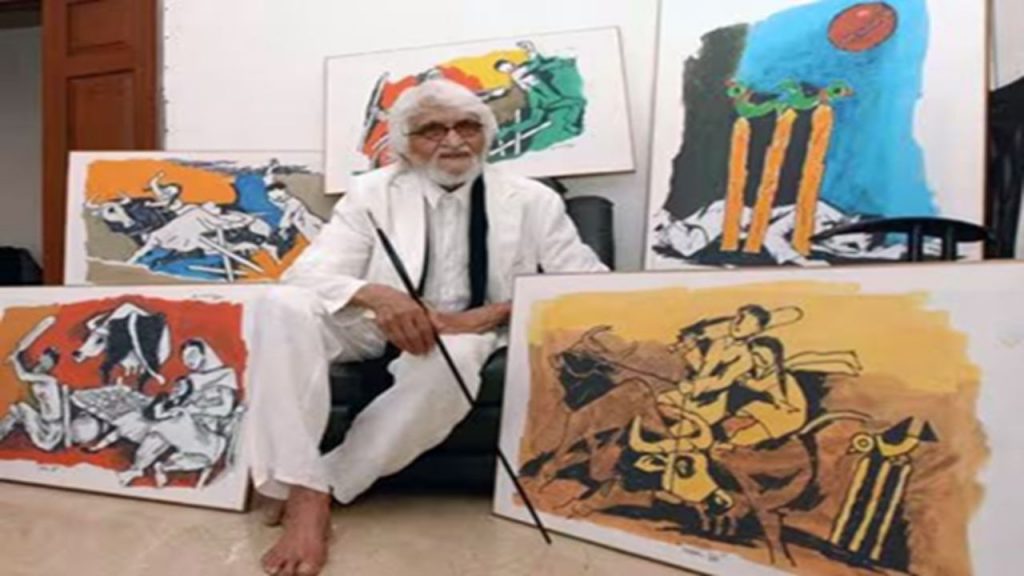 Mf Husain Paintings Delhi Court Delhi Art Gallery