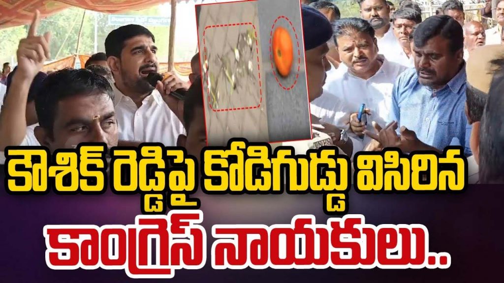 Eggs Attack On Koushik Reddy