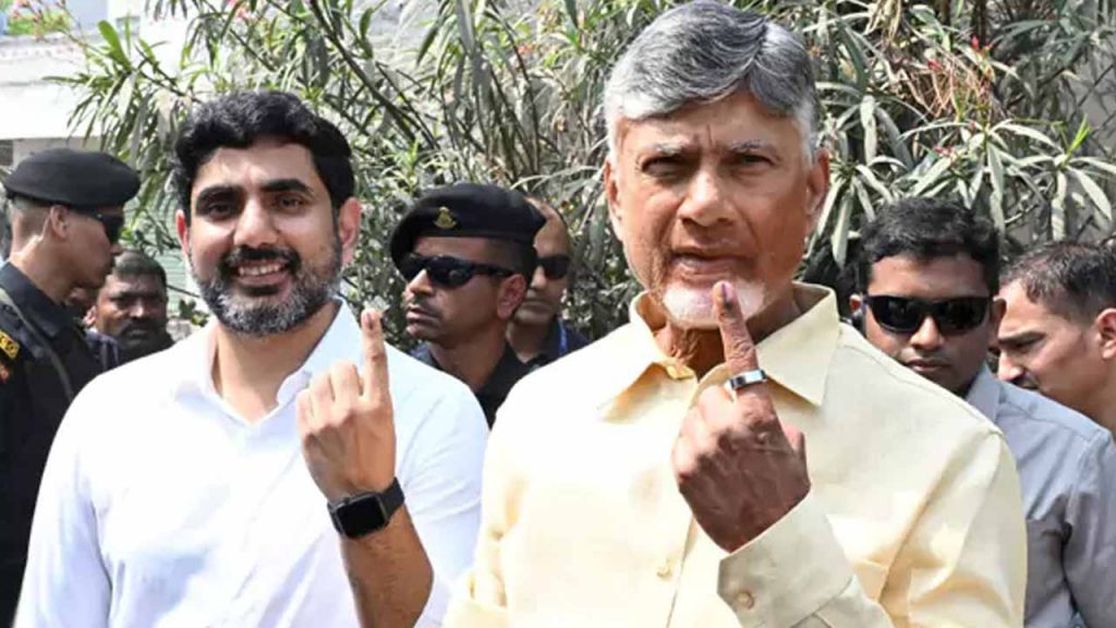 CM Chandrababu and Minister Lokesh voted in the MLC elections