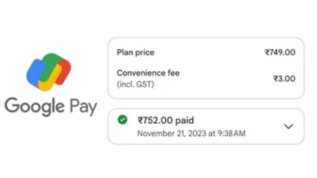 Google Pay Convenience Fee Bill Payments
