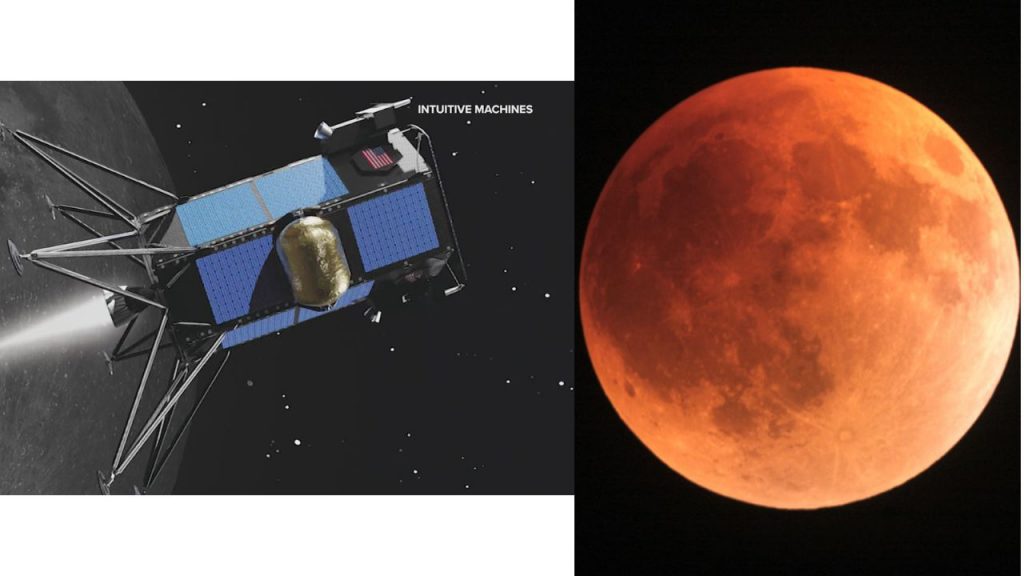 Intuitive Machines Lunar Lander Athena Moons South Pole Drone Grace
