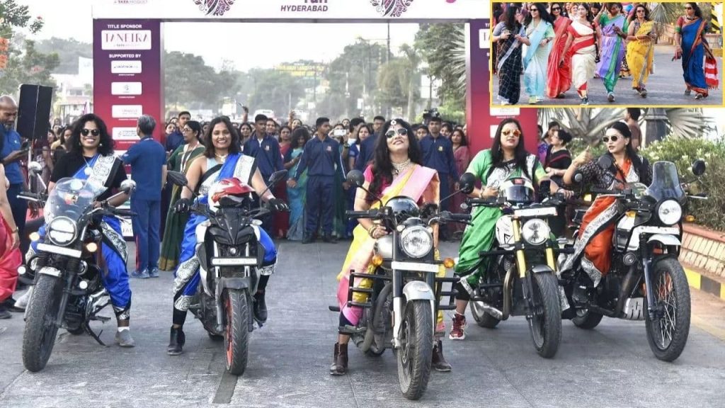Taneira Saree Run Hyderabad Necklace Road Hyderabad Women Min