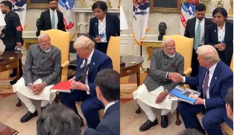 Trump Gifts Book To Modi