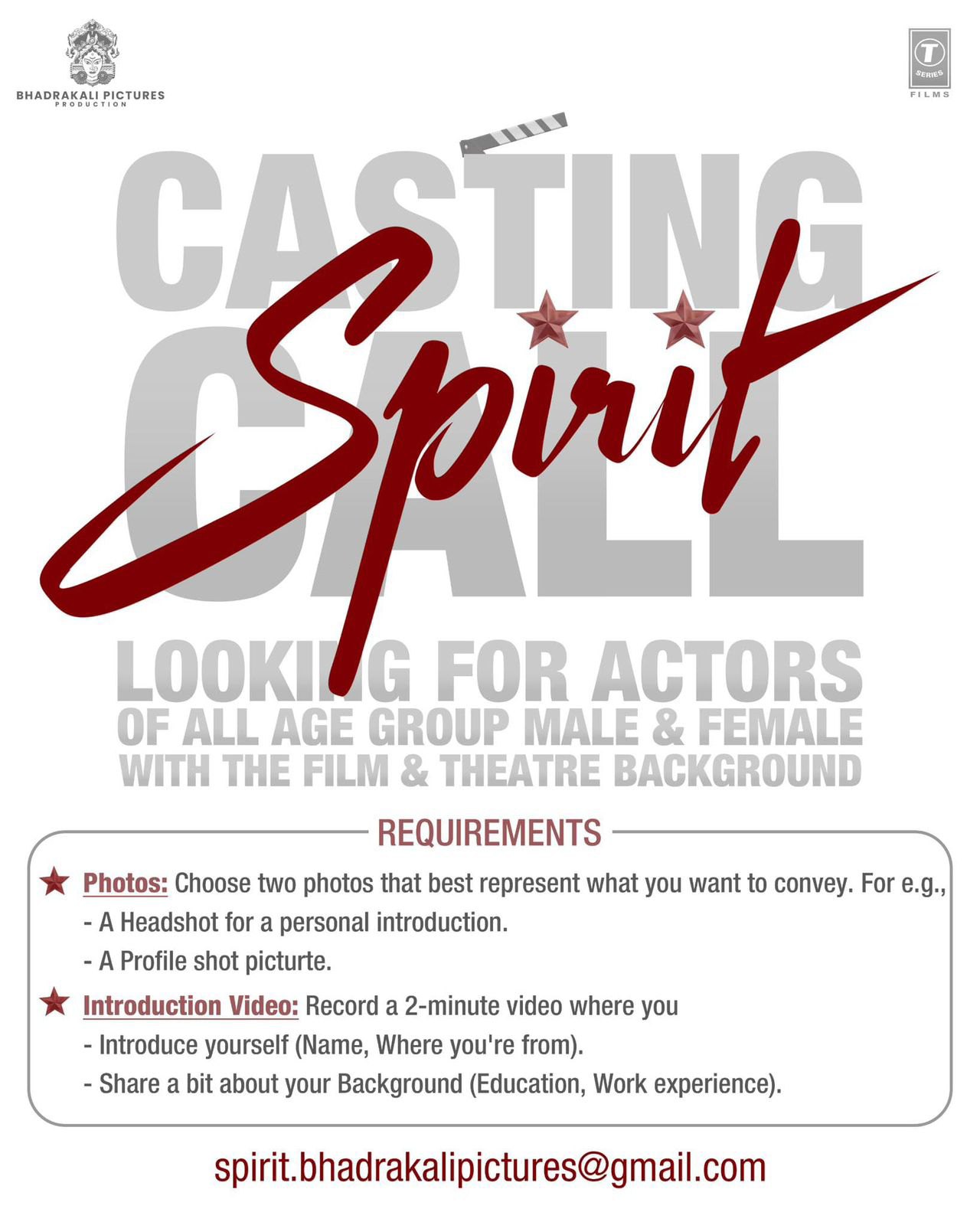 Spirit Casting Call