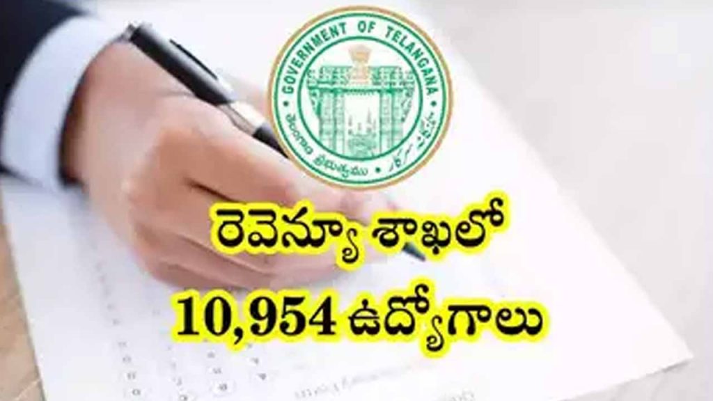 10,954 posts sanctioned in the Revenue Department
