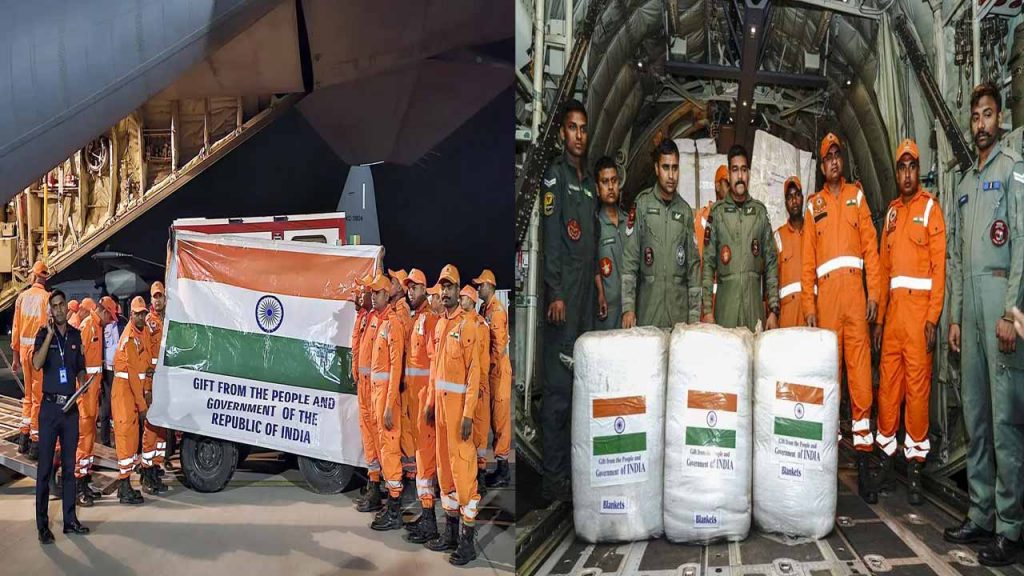 India once again helps.. 80 NDRF personnel to Myanmar!
