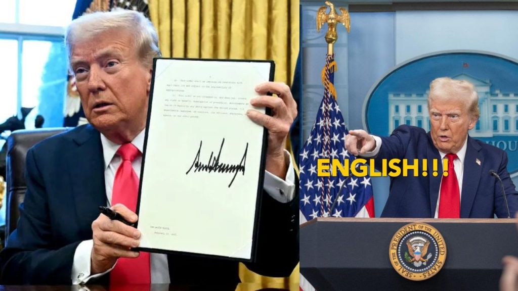 Donald Trump English Official Language Us Govt