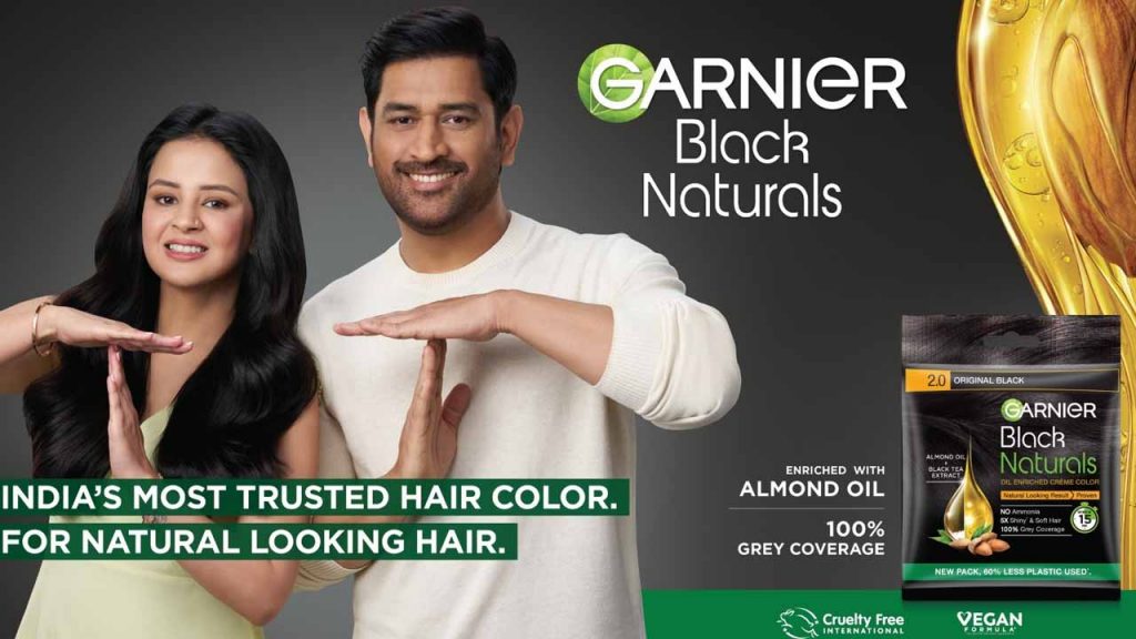 Garnier Black Naturals partners with MS Dhoni and Sakshi Singh Dhoni