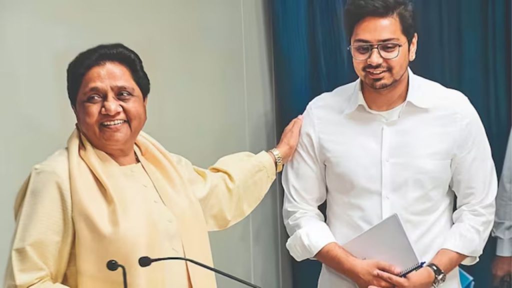 Mayawatis Successor Bsp Reshuffle Mayawati Nephew Akash Anand