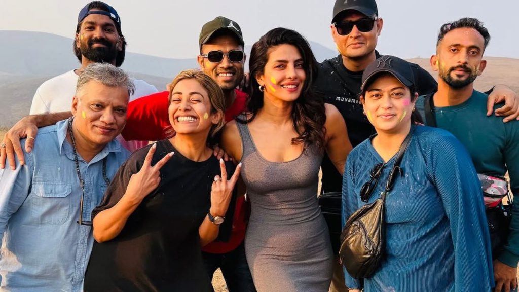 Priyanka Chopra Celebrates Holi in Mahesh Babu Rajamouli Movie Sets