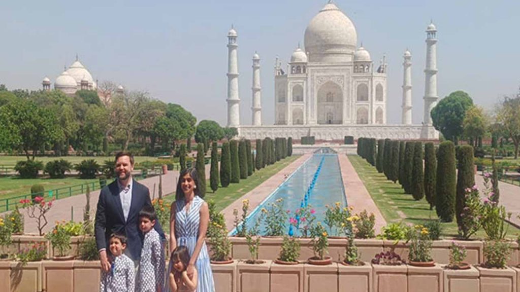 J.D. Vance family visits the Taj Mahal