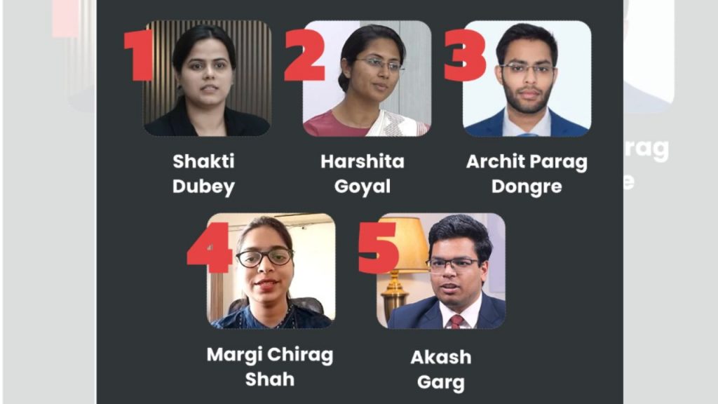 Civil Services Results Top 5 Rankers Top 5 Civils Rankers Civils Toppers