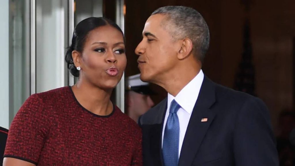Former Us President Barack Obama And Michelle Obama