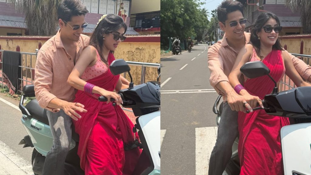 Janhvi Kapoor Learning Scooty Driving from Hero Sidharth Malhotra on Mumbai Roads