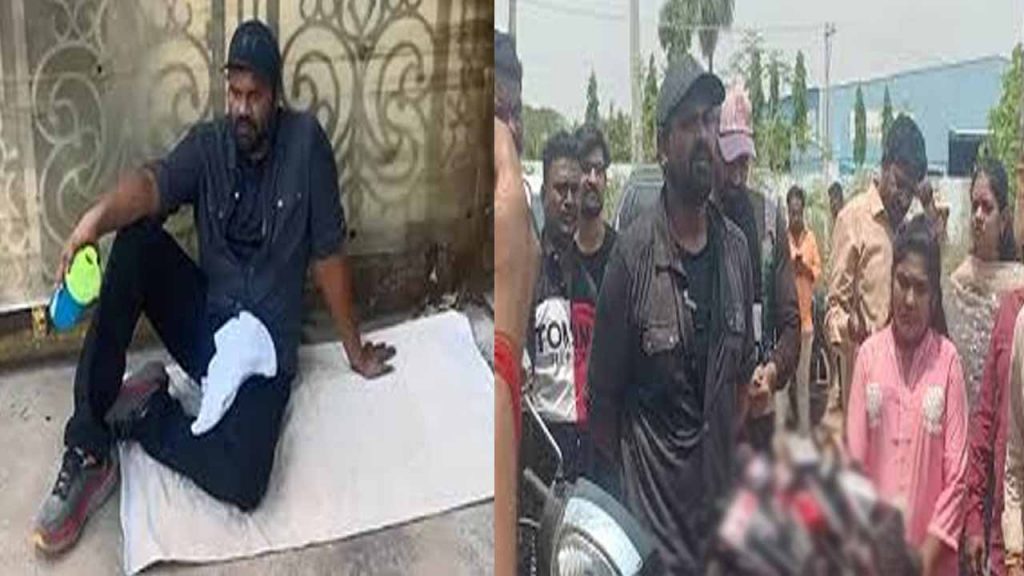 Manoj sit-in at Mohan Babu house.. Police deployed in heavy numbers