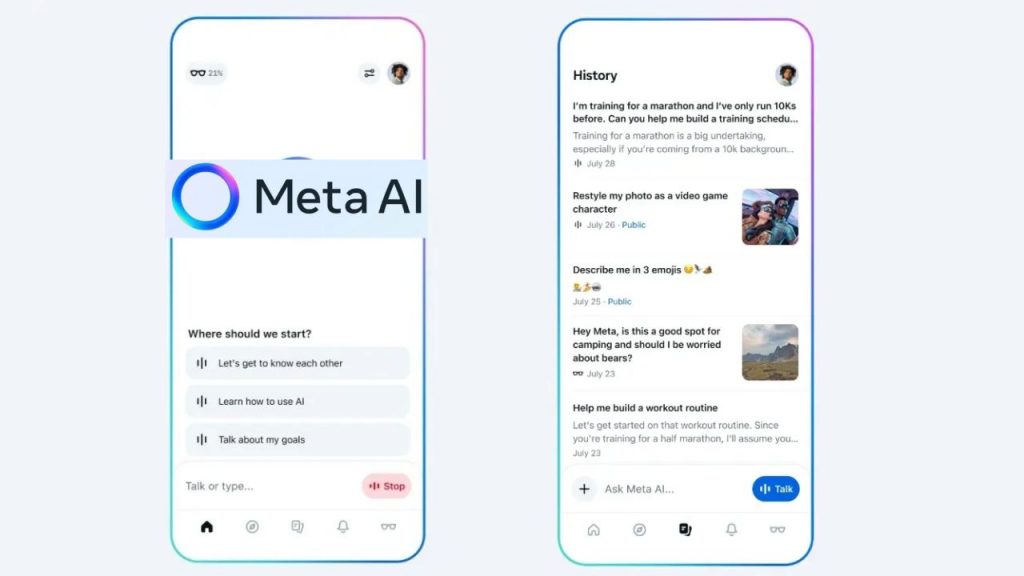 Meta Ai App Voice Chats Facebook India