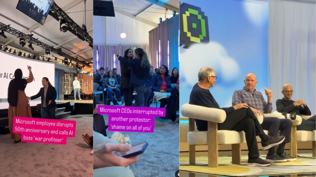 Microsoft 50th Anniversary Vs Employees Mustafa Suleyman Bill Gates Ai Israel