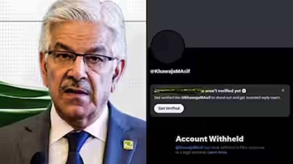 Pakistan Defense Minister's 'X' account frozen in India