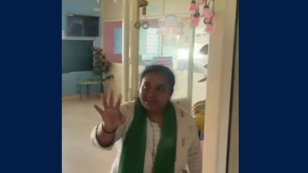 Teacher Hits Children With