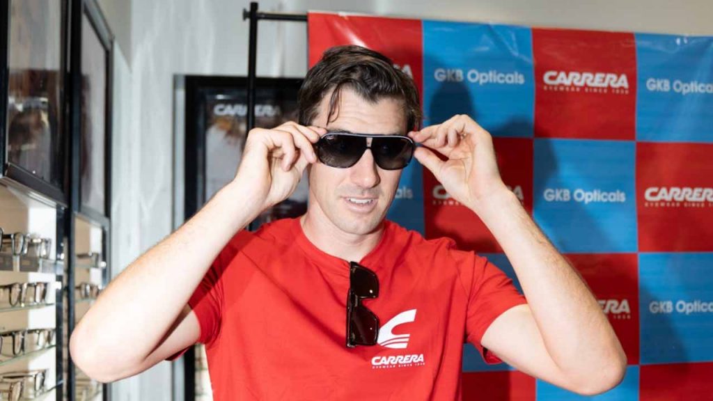 Cricket star Pat Cummins visits GKB Opticals store