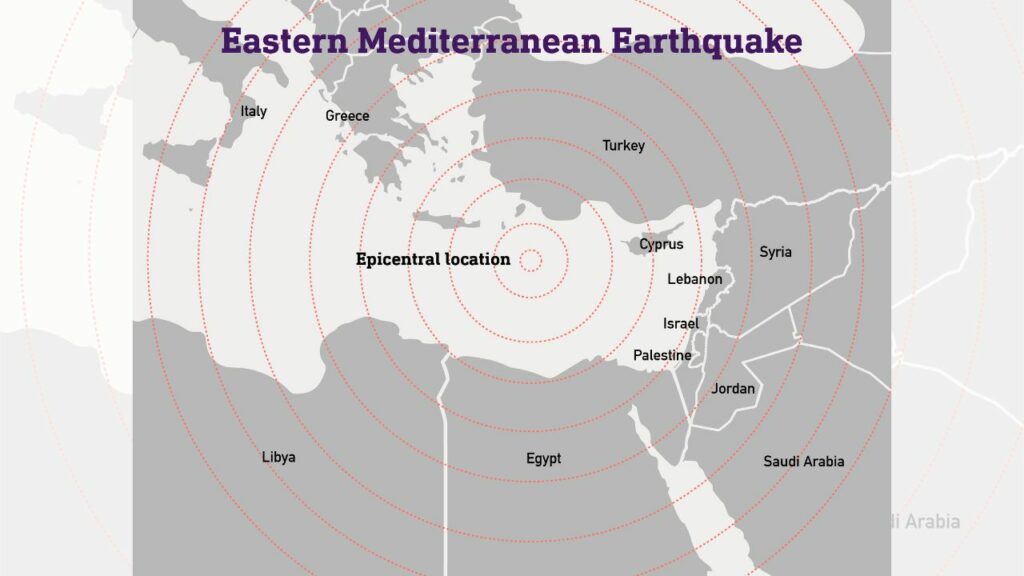 Greece Earthquake Egypt Israel Lebanon Turkey Jordan Mexico Earthquake Tremors