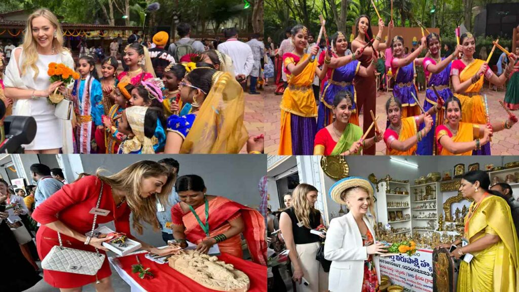 The buzz of Miss World contestants at Shilparamam