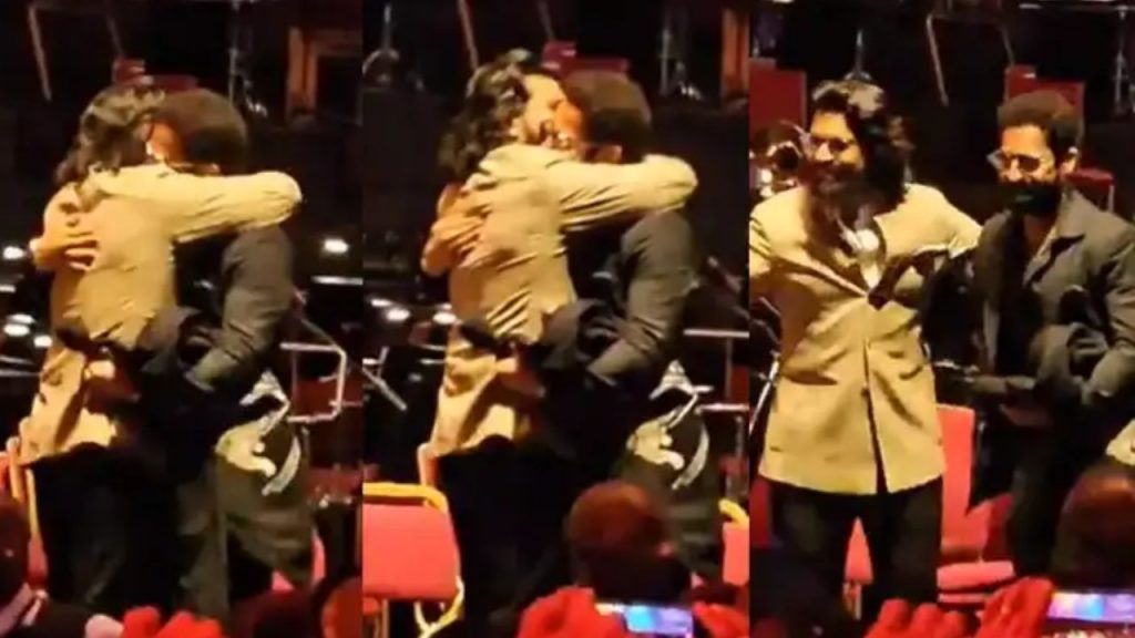 Ram Charan and NTR Meets after a Long Time and Hugged Each Other