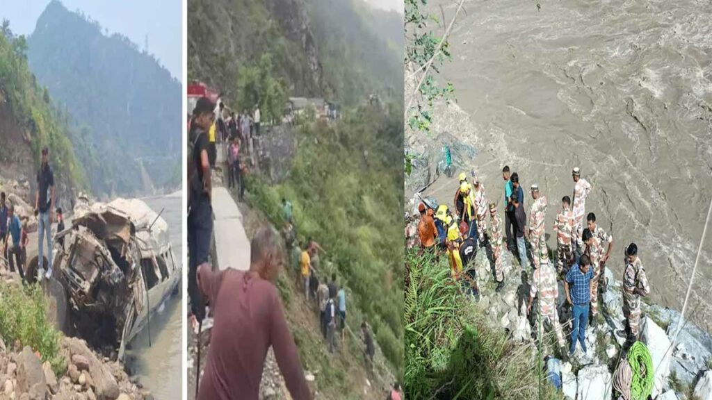 Bus falls into Alaknanda river, 10 people missing