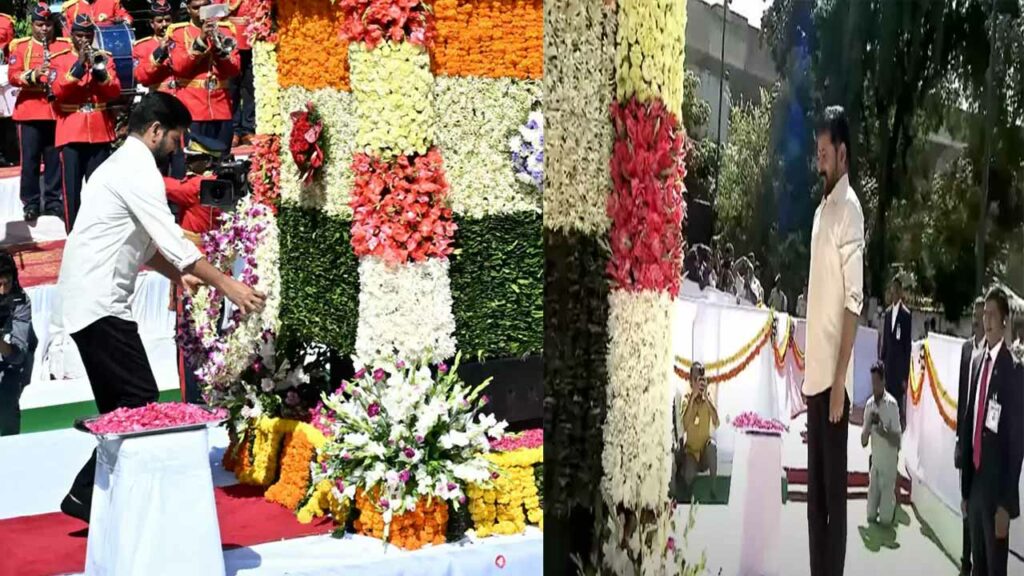 CM Revanth Reddy pays tribute to martyrs at Gun Park