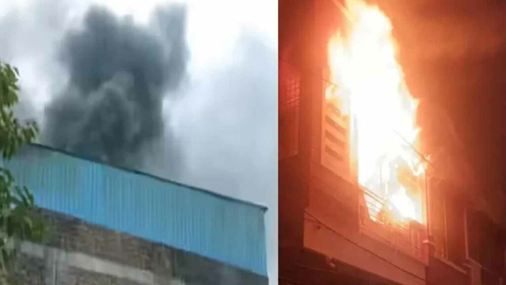 Major fire near metro station, three dead