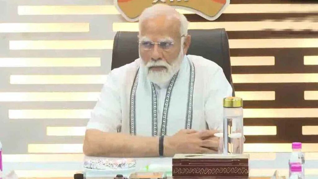 PM Modi review at Ahmedabad airport.. Modi to visit Vijay Rupani's family