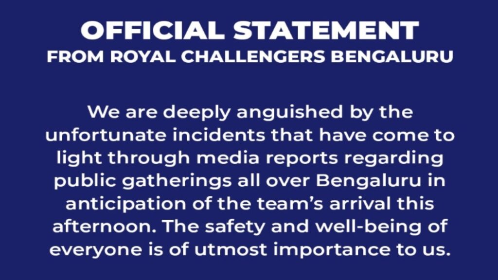 RCB Official Statement