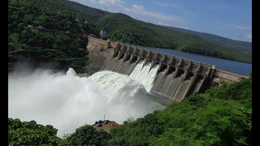 Srisailam Dam 3 Gates Open