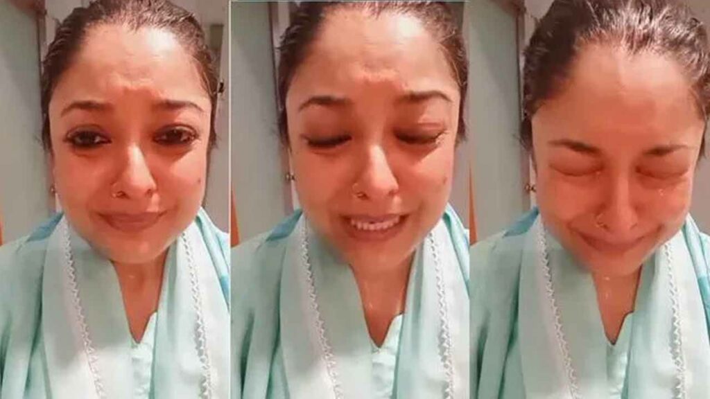 Tanushree Dutta Crying